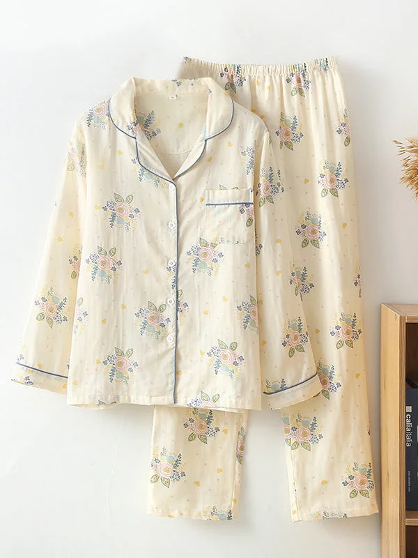 Rose Flower Elegant Shirt Pajamas Set Family matching pajama sets