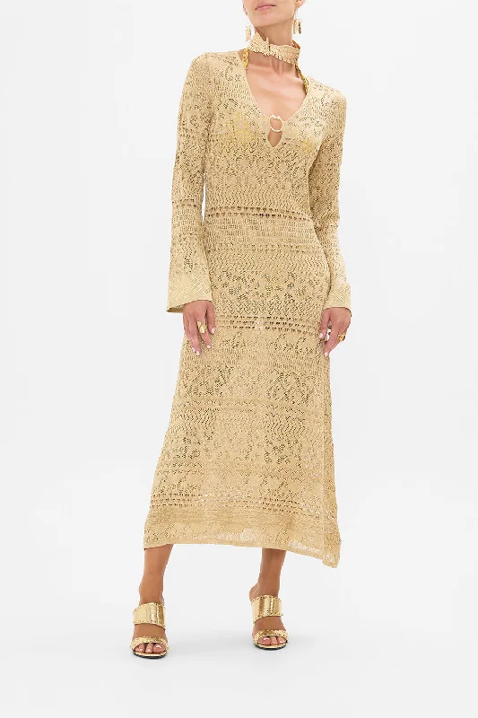 HARDWARE DETAIL KNIT DRESS VALLEY OF THE KINGS Soft Lace Robe