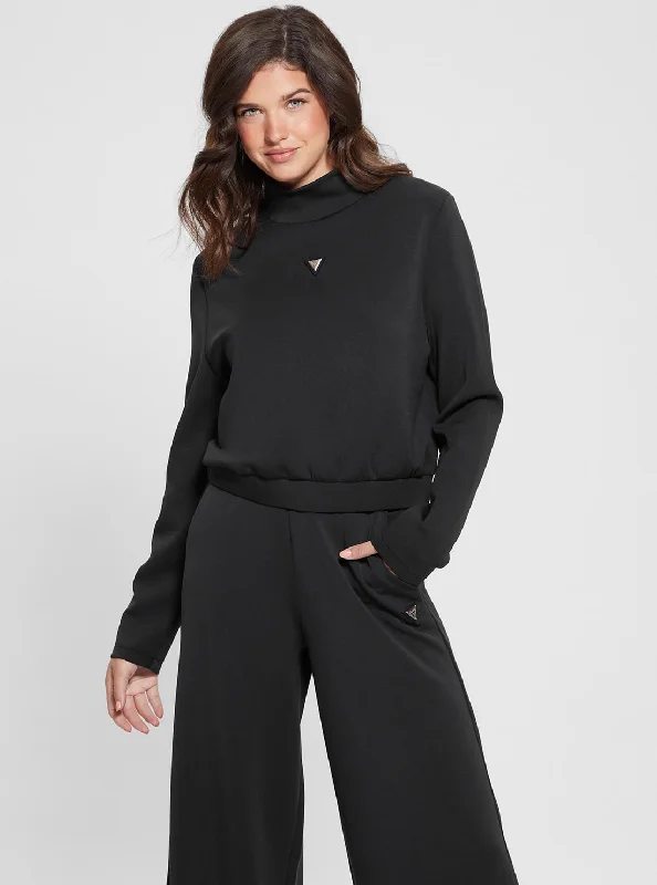 Eco Black Olympe High Neck Jumper Date night sweaters