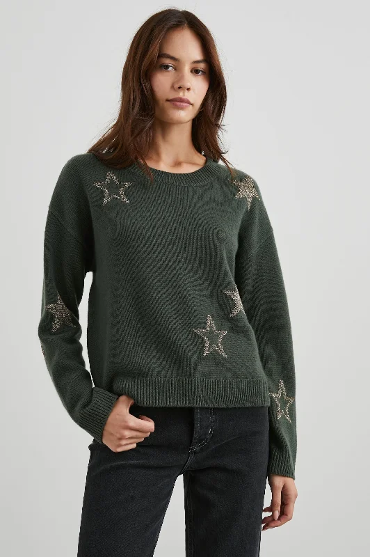 PERCI SWEATER - OLIVE GOLD STARS Formal sweaters