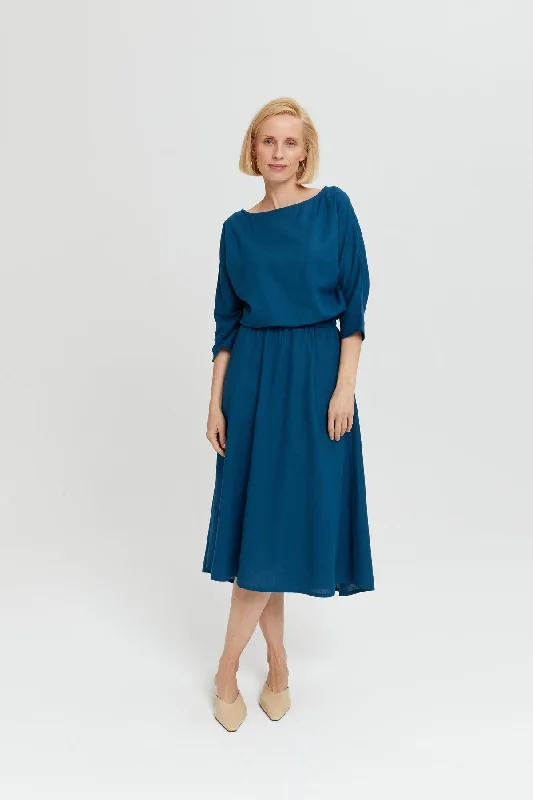 Nane Dress Petrol Blue Preppy mini dresses