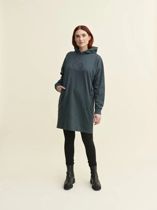 Kuerlinka Hoodie Dress Sea Green Minimalist mini dresses