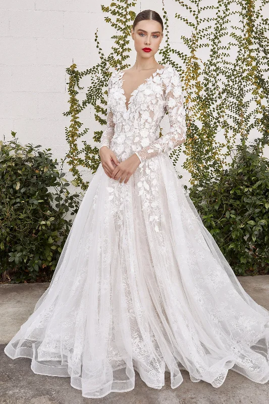 **Enchanting Floral Symphony: Yvaine's Ethereal Bridal Gown** Luxury Wedding Dress