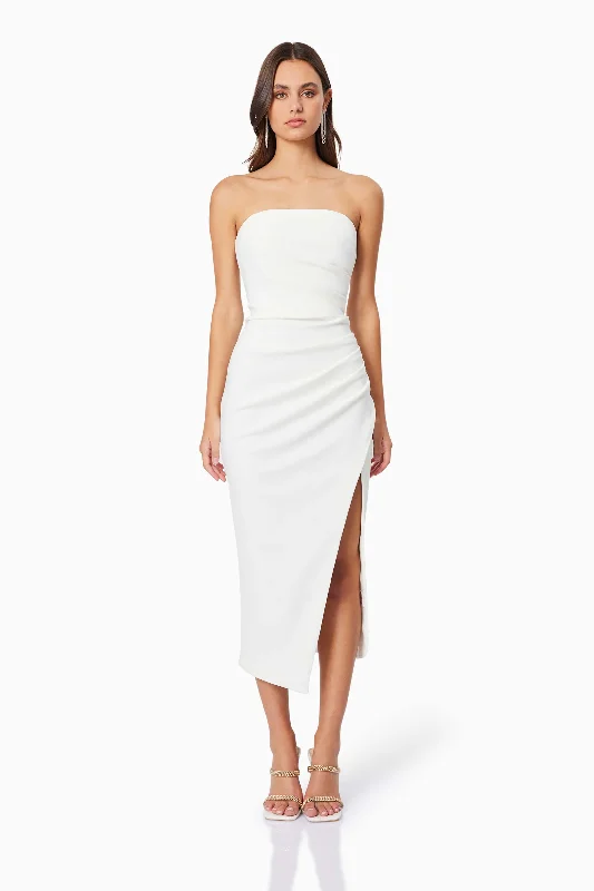 Charlotte Midi Dress - White Best midi dresses for petites