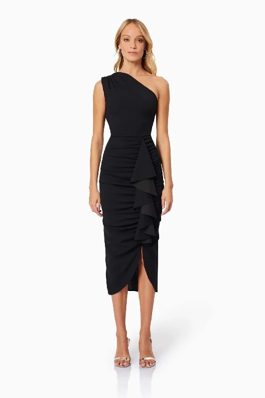 Jade Midi Dress - Black Edgy midi dresses