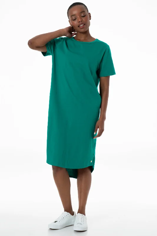 T-Shirt Dress _ 143289 _ Green Vintage midi dresses