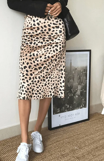 High Waisted Leopard Print Skirt Best-selling unclassified skirts