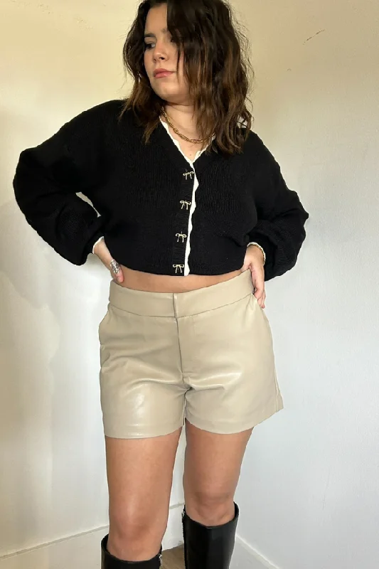 Leather Shorts Lace Mini Skirt