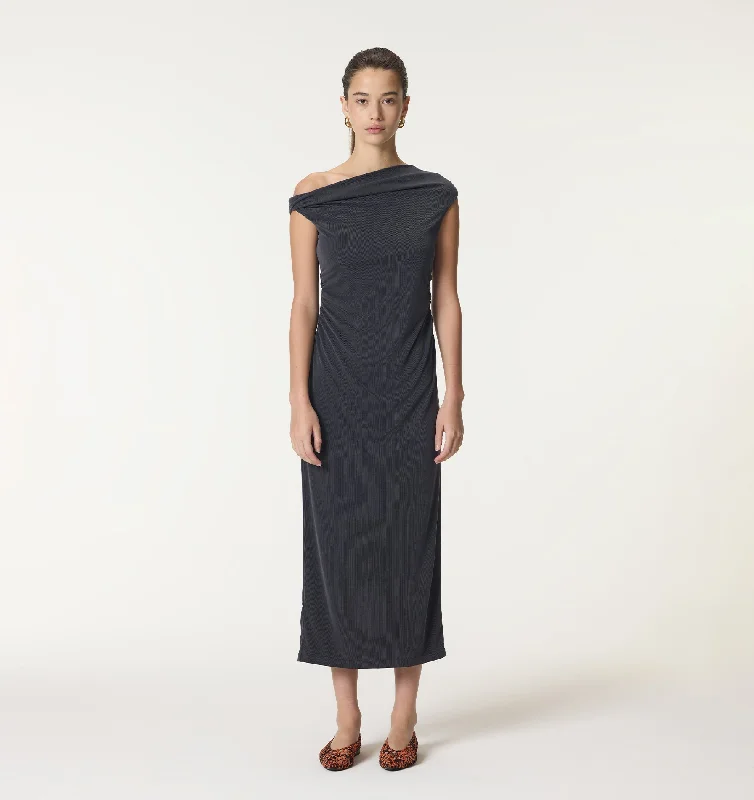 Piper Twist Maxi Dress - Charcoal Fashion-forward maxi dresses