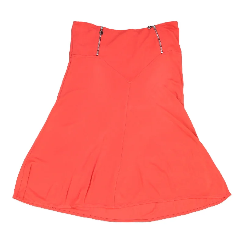 Versace Classic Skirt - 31W UK 12 Orange Viscose Wrap unclassified skirts