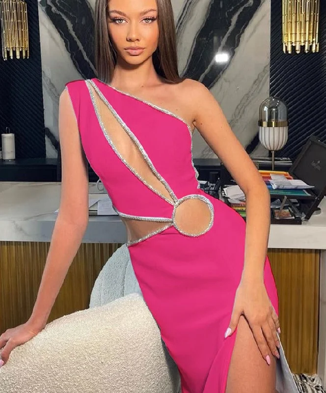 New Women's Side Slit Party Dress Sexy Backless Y2K party dresses