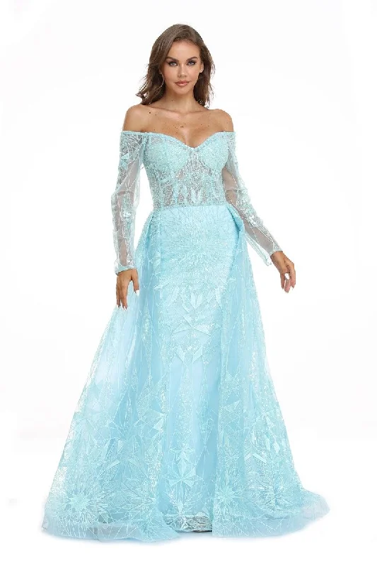 High Couture NR2239 Prom Long Off Shoulder Ball Gown Comfortable party dresses for all-night wear