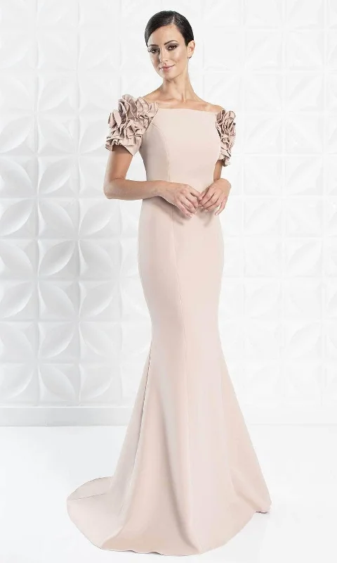 Alexander by Daymor - Beaded Ruffled Sleeve Evening Dress 1270 Formal unclassified dresses