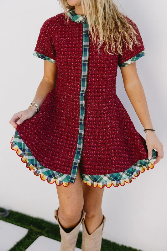 Dahlia Dress - Red/Green A-line unclassified dresses