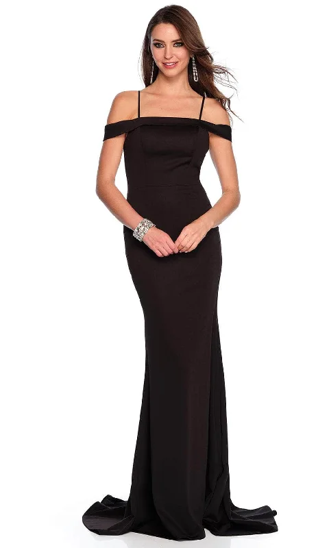 Dave & Johnny 11399 - Cold Shoulder Fitted Bodice Prom Gown Popular unclassified dresses