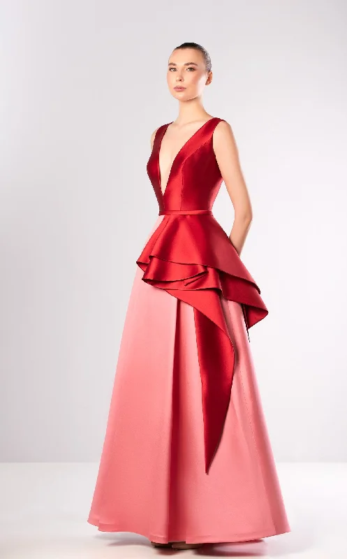 Edward Arsouni Couture FW656 Dress Color block unclassified dresses