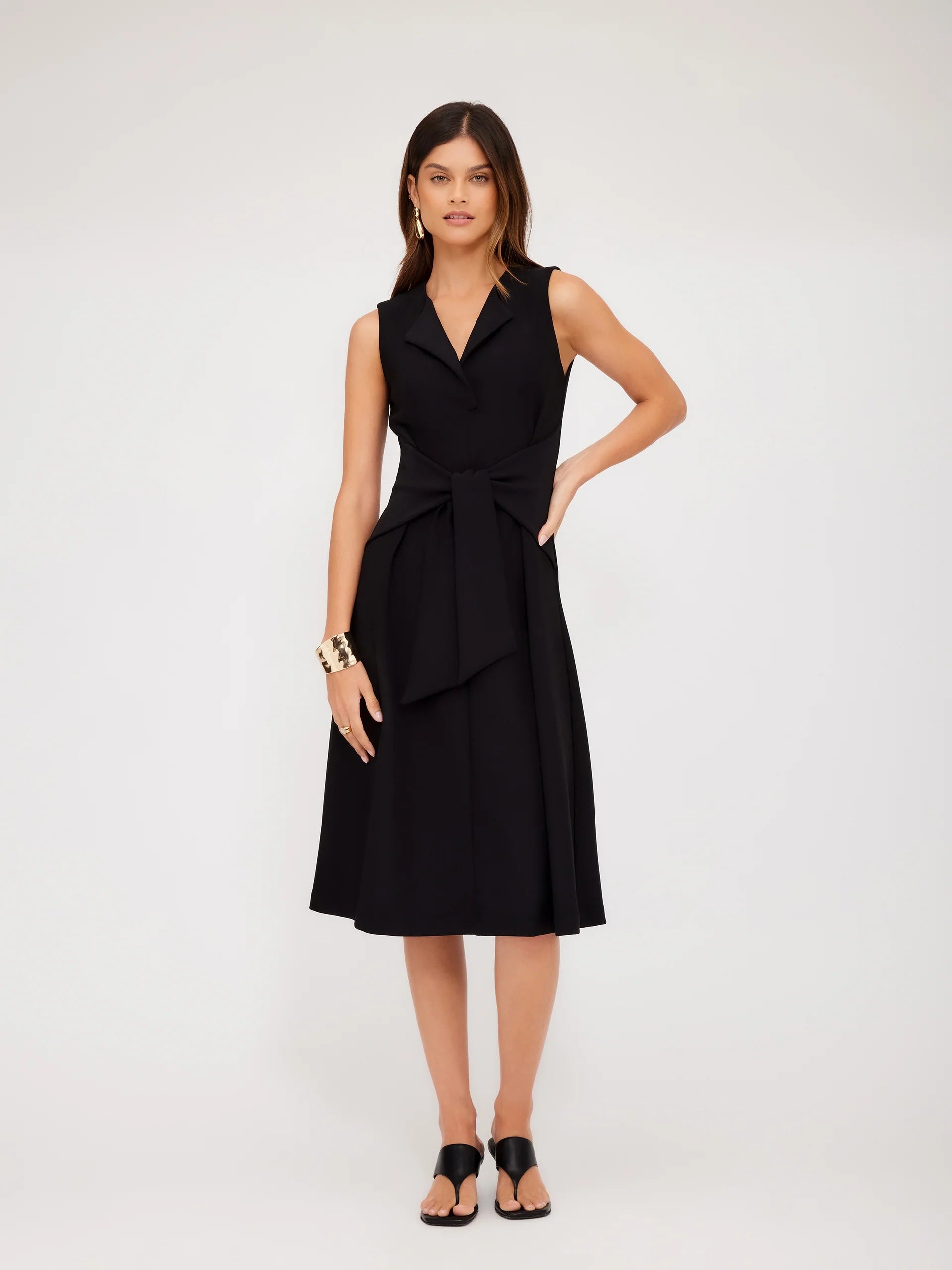 Fifteen Twenty Tie-Front Dress - Black Lightweight unclassified dresses