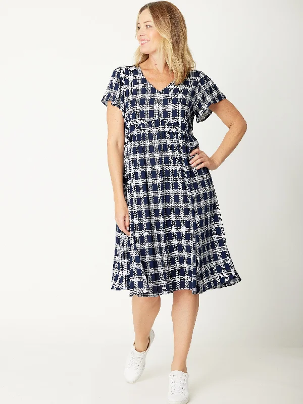 Flounce Dress - Check 27332 - sw Casual unclassified dresses