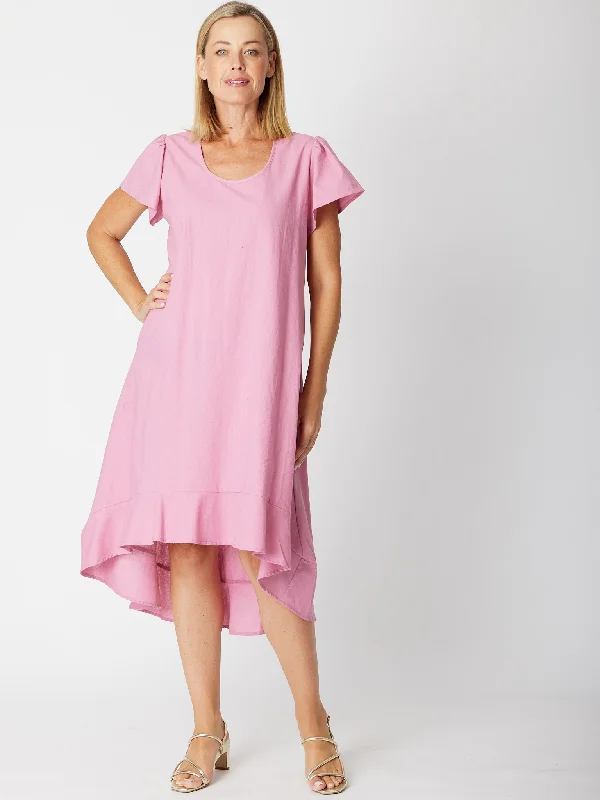 Ho Chi Minh Ruffle Dress - 30613 Pink Plus size unclassified dresses