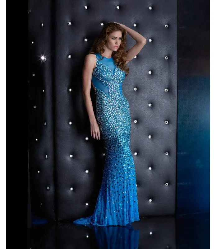 Jasz Couture - 5058 Dress in Turquoise Casual unclassified dresses