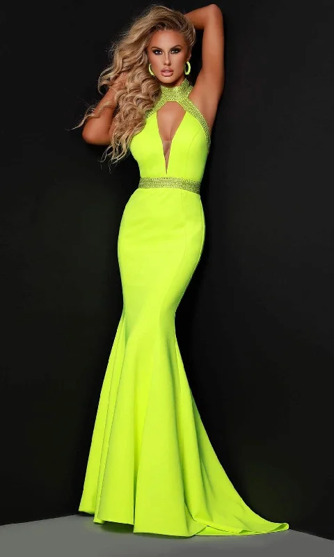 Johnathan Kayne - 2405 Halter Neck Fitted Gown Date night unclassified dresses