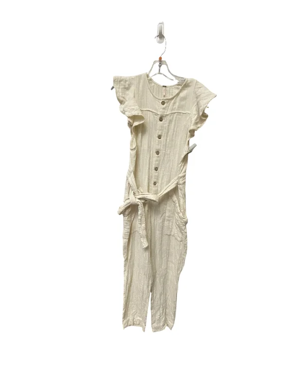 Jumpsuit By Free People In Cream, Size: S Dark color unclassified dresses