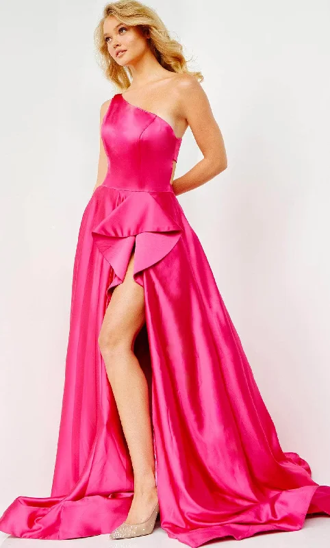 JVN by Jovani JVN07410 - One Shoulder A-Line Prom Gown Fall unclassified dresses