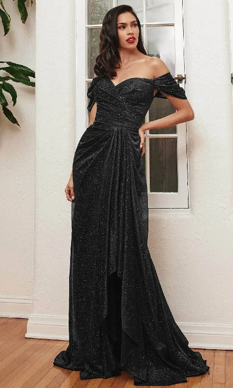 Ladivine CD878 - Draped Off Shoulder Prom Dress Soft fabric unclassified dresses