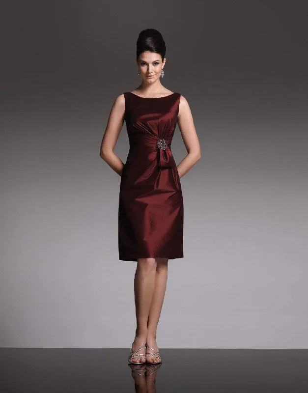 Mon Cheri Bateau Sheath Dress in Wine 28872 Flowy unclassified dresses