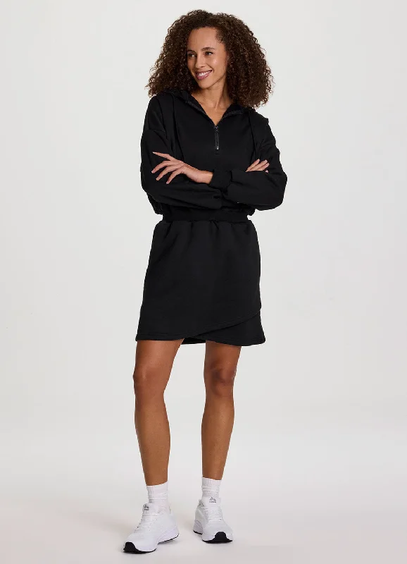 Plus Everyday Fleece Hoodie Dress Silk unclassified dresses