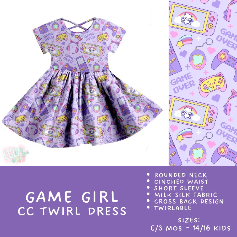 Ready To Ship - Criss Cross Twirl Dresses - Game Girl Kids Twirl Criss Cross Dress Backless unclassified dresses