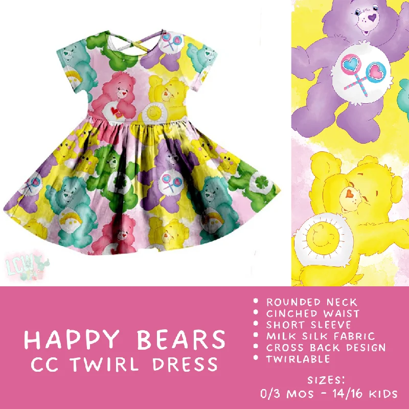 Ready To Ship - Criss Cross Twirl Dresses - Happy Bears Kids Twirl Criss Cross Dress Chiffon unclassified dresses