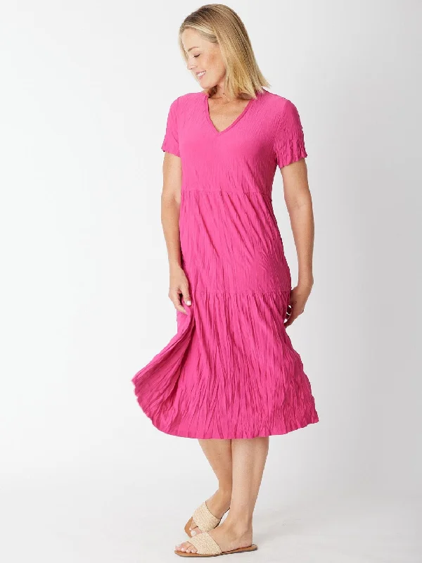 STELLA TIERED DRESS - Barbie Pink 29623 Everyday wear unclassified dresses