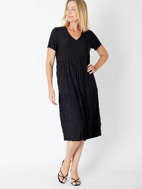 STELLA TIERED DRESS - Black 29623 Vacation unclassified dresses