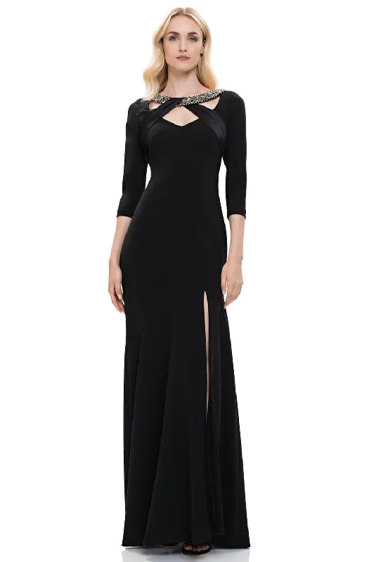 Theia - 883890 Embellished Bateau Asymmetrical Trumpet Dress Anniversary unclassified dresses