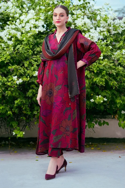 Pakistani Printed Viscose 3pc Suit Party floral dresses