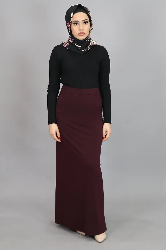 Mahogany Spandex Maxi Skirt Maxi Skirt Chic