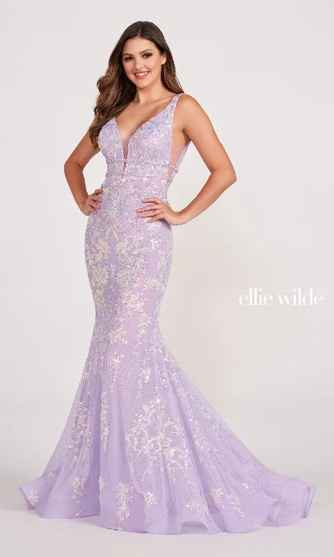 Banded-Waist Long Sequin Mermaid Prom Dress Party Sequin Dress