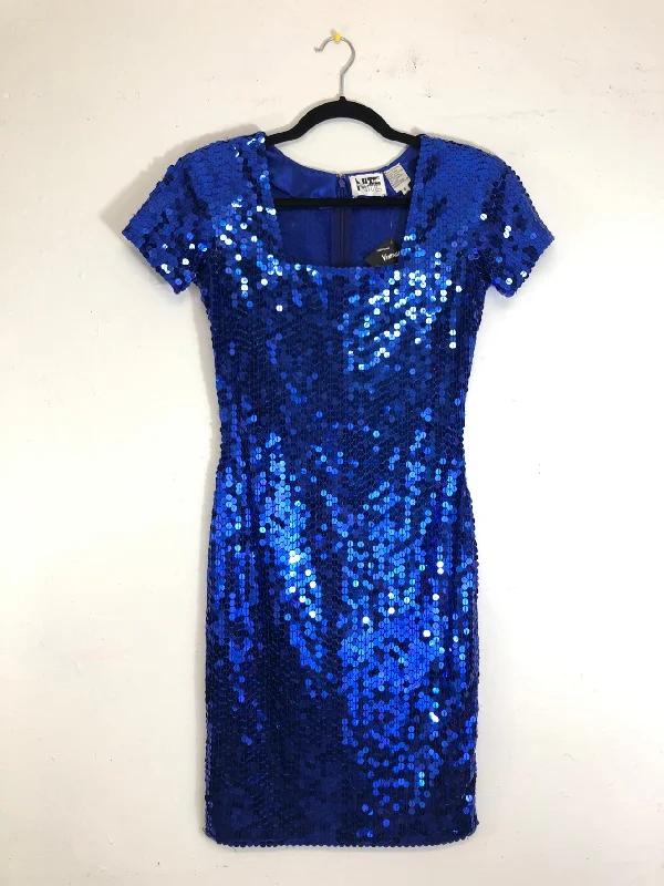 Nite Line Sequined Dress High Neck Sequin