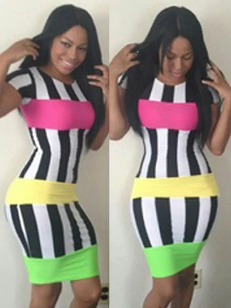 Stripe Bodycon Dress Bodycon Dress Look